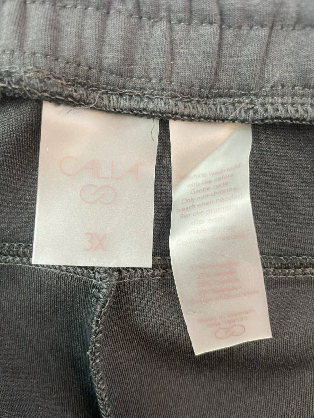 Calia Soft Scuba Wide Leg Black Pants Women's Size 3X MSRP$88 NWT - Picture 6 of 7